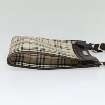Pre-owned Burberry Nova Check Beige Nylon Shoulder Bag () In Sand