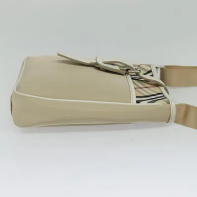 Pre-owned Burberry Nova Check Beige Nylon Shoulder Bag () In Sand