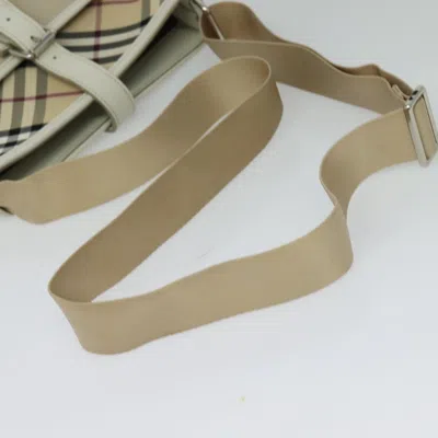Pre-owned Burberry Nova Check Beige Nylon Shoulder Bag () In Sand