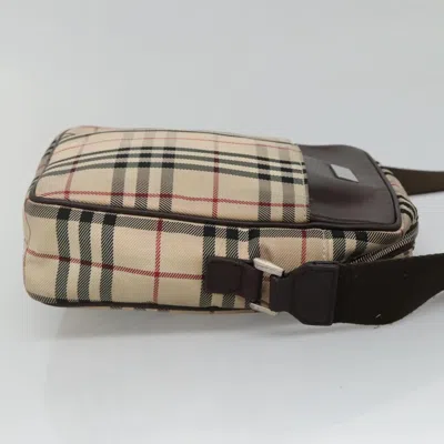 Pre-owned Burberry Nova Check Beige Nylon Shoulder Bag () In Sand