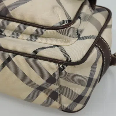 Pre-owned Burberry Nova Check Beige Nylon Shoulder Bag () In Sand