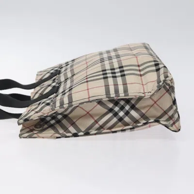 Pre-owned Burberry Nova Check Beige Nylon Tote Bag () In Sand