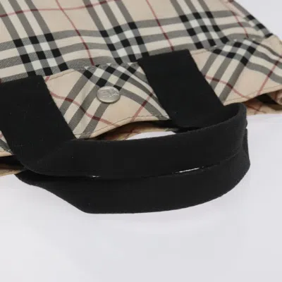 Pre-owned Burberry Nova Check Beige Nylon Tote Bag () In Sand