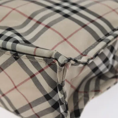 Pre-owned Burberry Nova Check Beige Nylon Tote Bag () In Sand