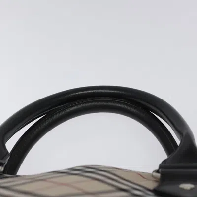 Pre-owned Burberry Nova Check Beige Synthetic Tote Bag () In Sand