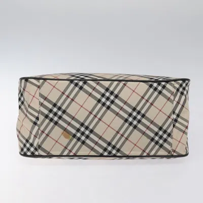 Pre-owned Burberry Nova Check Beige Synthetic Tote Bag () In Sand