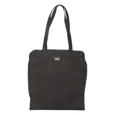Pre-owned Burberry Nova Check Black Canvas Tote Bag ()