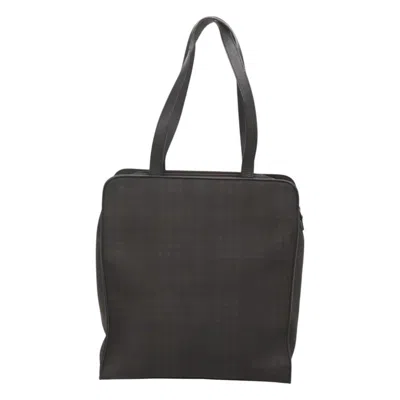 Pre-owned Burberry Nova Check Black Canvas Tote Bag ()