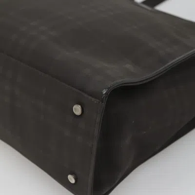 Pre-owned Burberry Nova Check Black Canvas Tote Bag ()