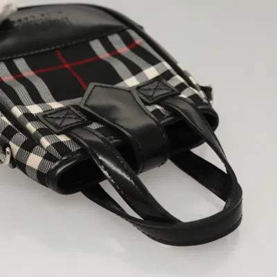 Pre-owned Burberry Nova Check Black Nylon Clutch Bag ()