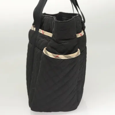 Pre-owned Burberry Nova Check Black Nylon Tote Bag ()