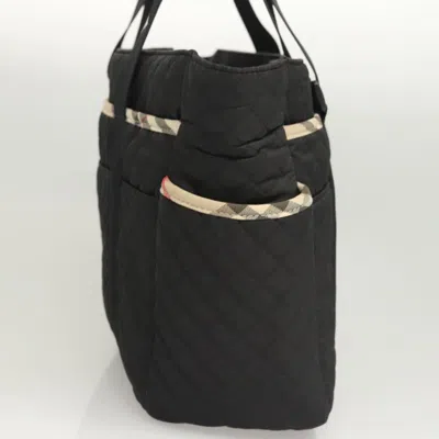Pre-owned Burberry Nova Check Black Nylon Tote Bag ()