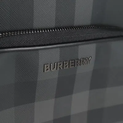 Pre-owned Burberry Nova Check Black Pvc Backpack Bag ()