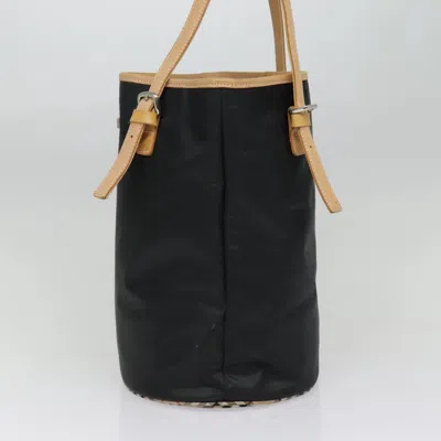 Pre-owned Burberry Nova Check Black Synthetic Tote Bag ()