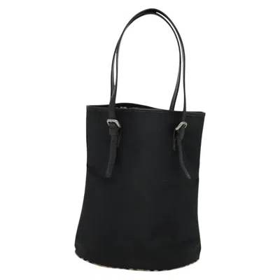 Pre-owned Burberry Nova Check Black Synthetic Tote Bag ()