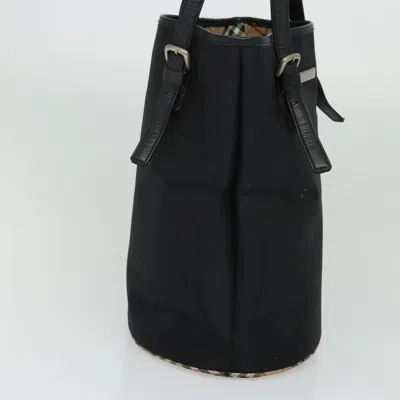 Pre-owned Burberry Nova Check Black Synthetic Tote Bag ()