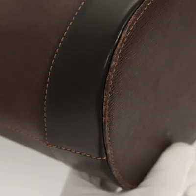 Pre-owned Burberry Nova Check Brown Leather Tote Bag ()