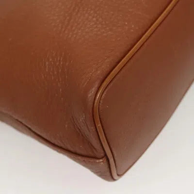 Pre-owned Burberry Nova Check Brown Leather Tote Bag ()