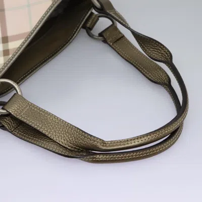 Pre-owned Burberry Nova Check Pink Canvas Tote Bag ()