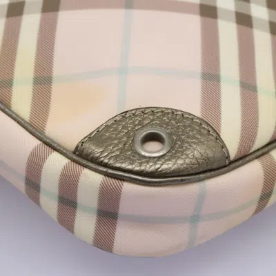 Pre-owned Burberry Nova Check Pink Canvas Tote Bag ()