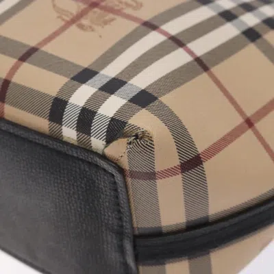 Pre-owned Burberry Nova Check Tote Beige Pvc Tote Bag () In Sand