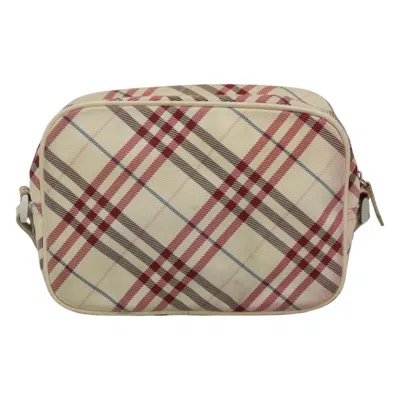Pre-owned Burberry Nova Check White Nylon Shoulder Bag ()