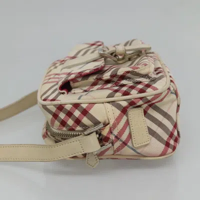 Pre-owned Burberry Nova Check White Nylon Shoulder Bag ()