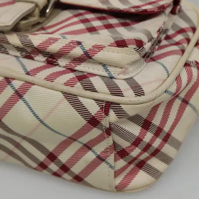Pre-owned Burberry Nova Check White Nylon Shoulder Bag ()