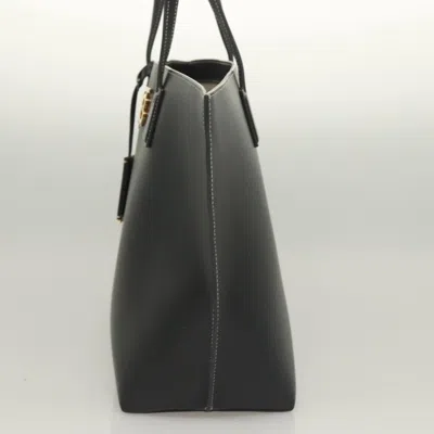 Pre-owned Burberry Tb Black Leather Tote Bag ()