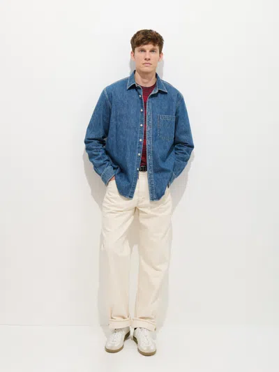 Alex Mill Easy Shirt In Denim Medium Wash In Multi