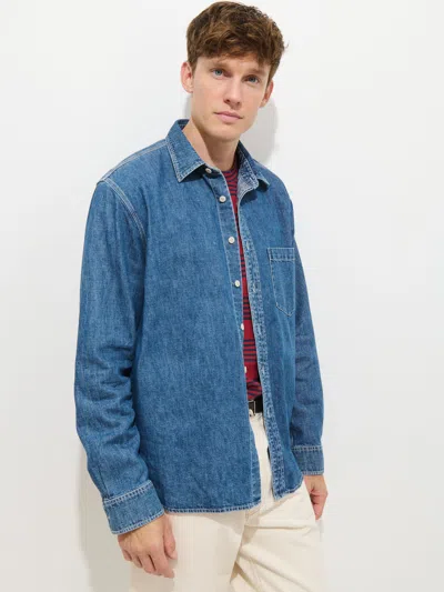 Alex Mill Easy Shirt In Denim Medium Wash In Multi