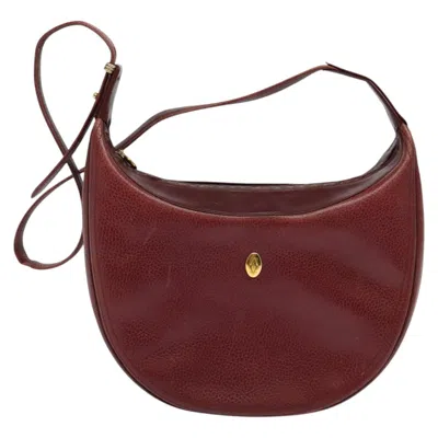 Pre-owned Cartier Burgundy Leather Shoulder Bag ()