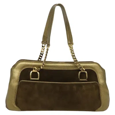 Pre-owned Cartier La Dona Gold Leather Shoulder Bag ()