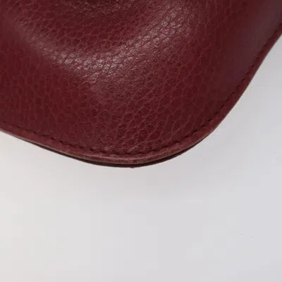 Pre-owned Cartier Must De  Burgundy Leather Clutch Bag ()