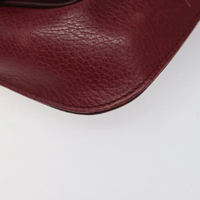 Pre-owned Cartier Must De  Burgundy Leather Clutch Bag ()