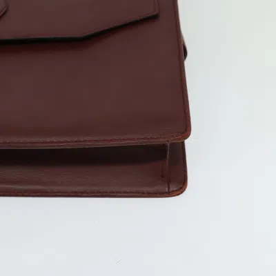 Pre-owned Cartier Must De  Burgundy Leather Clutch Bag ()