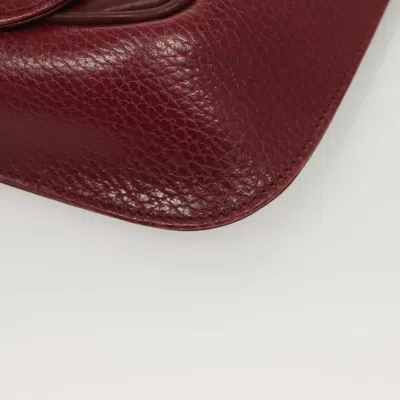 Pre-owned Cartier Must De  Burgundy Leather Clutch Bag ()