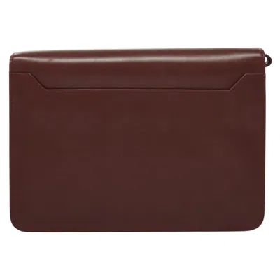 Pre-owned Cartier Must De  Burgundy Leather Clutch Bag ()