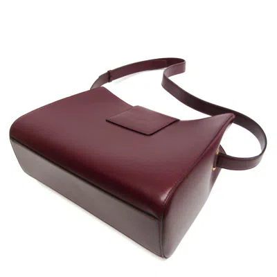Pre-owned Cartier Must De  Burgundy Leather Shoulder Bag ()
