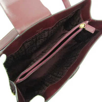 Pre-owned Cartier Must De  Burgundy Leather Shoulder Bag ()
