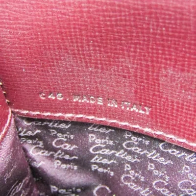 Pre-owned Cartier Must De  Burgundy Leather Shoulder Bag ()