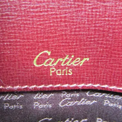 Pre-owned Cartier Must De  Burgundy Leather Shoulder Bag ()