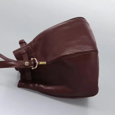 Pre-owned Cartier Must De  Burgundy Leather Shoulder Bag ()