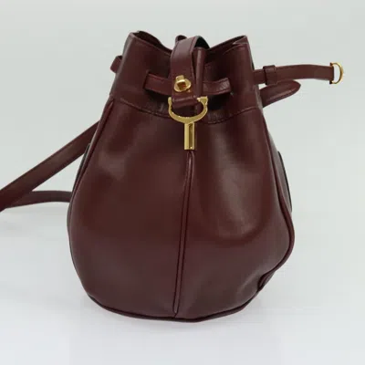 Pre-owned Cartier Must De  Burgundy Leather Shoulder Bag ()