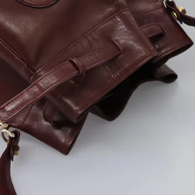 Pre-owned Cartier Must De  Burgundy Leather Shoulder Bag ()