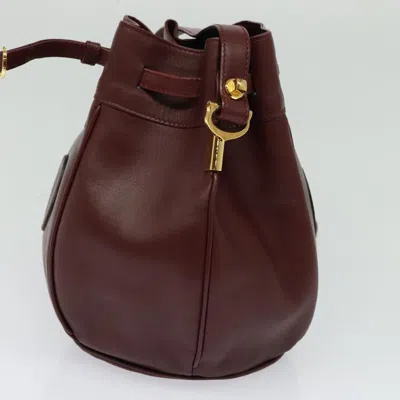 Pre-owned Cartier Must De  Burgundy Leather Shoulder Bag ()