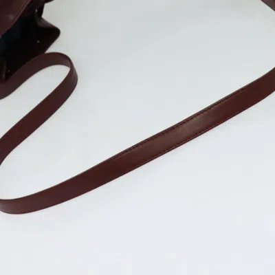 Pre-owned Cartier Must De  Burgundy Leather Shoulder Bag ()