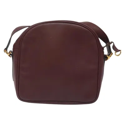 Pre-owned Cartier Must De  Burgundy Leather Shoulder Bag ()