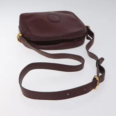 Pre-owned Cartier Must De  Burgundy Leather Shoulder Bag ()