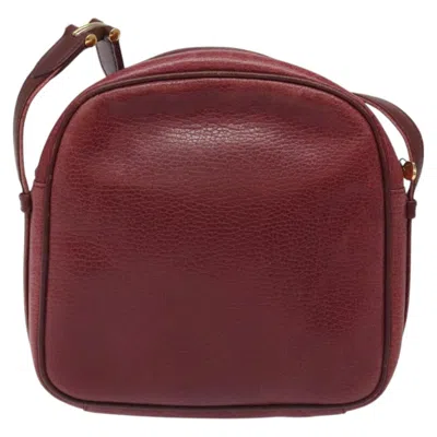 Pre-owned Cartier Must De  Burgundy Leather Shoulder Bag ()
